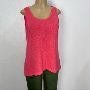 Eileen fisher bubble gum linen tank top Women's Pink Sleeveless cami size medium